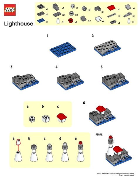 LEGO Store MMMB - July '11 (Lighthouse) Instructions - a photo on Flickriver