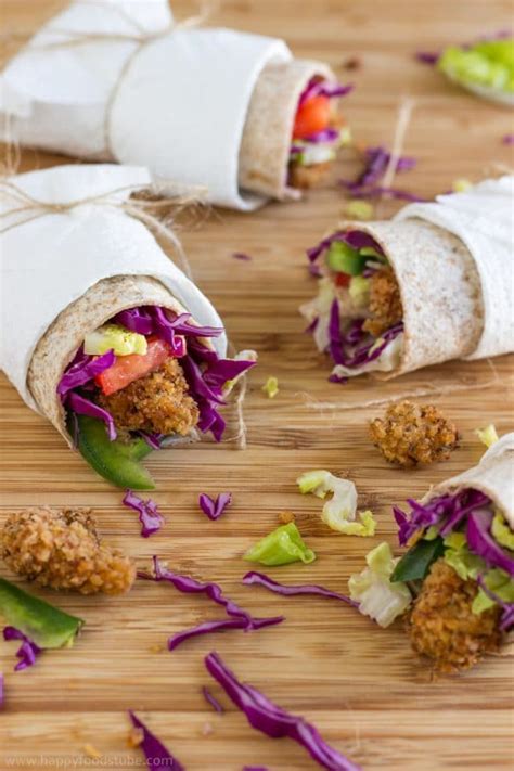 Whole Wheat Crispy Popcorn Chicken Wrap - Happy Foods Tube