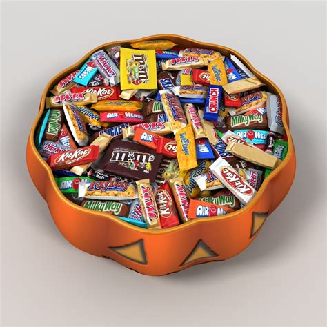 pumpkin candy bowl 3d 3ds