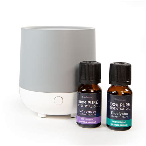 ScentSationals Essential Oil Diffuser 3 Piece Set, Grey, 100mL with 2 Essential Oils: - Walmart.com