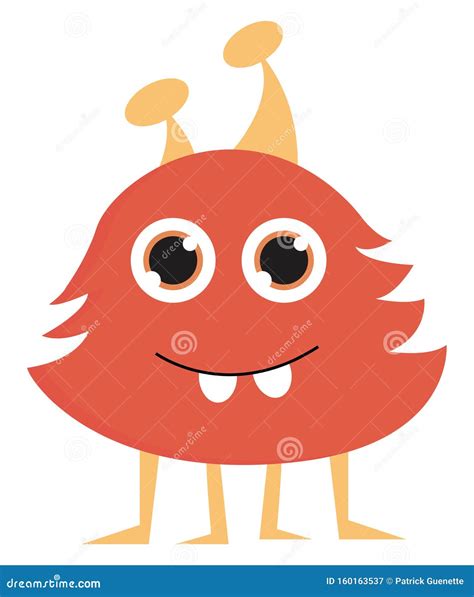 Monster with Smile, Vector or Color Illustration Stock Vector ...