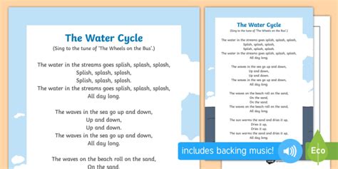 The Water Cycle Song | Lyrics & Music | Primary Resources