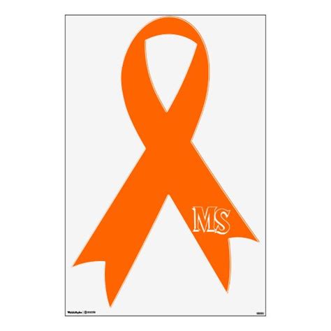 Multiple Sclerosis Awareness Ribbon Wall Decal | Zazzle.com