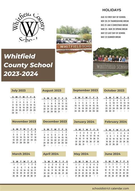 Whitfield County Schools Calendar Holidays 2023-2024