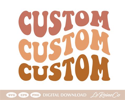 Custom Wavy Stacked SVG Personalized Customized Retro Wavy - Etsy Australia