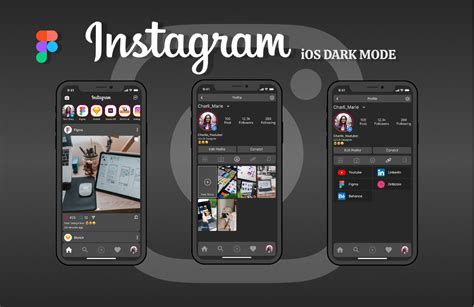 Instagram iOS Dark mode | Figma