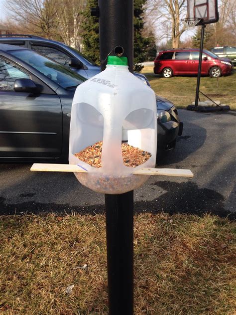 Milk jug bird feeder | Homemade bird feeders, Diy bird feeder, Bird feeder craft