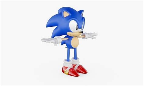 Classic Sonic The Hedgehog 3D model rigged | CGTrader