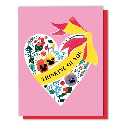 Thinking Of You Floral Heart Card – Driscoll Design