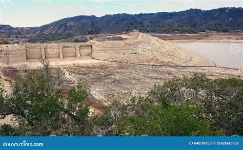 Effects of California Drought on Bradbury Dam and Lake Cachuma Stock Image - Image of warming ...