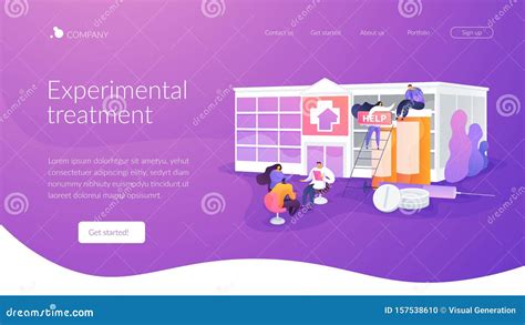 Drug Rehab Center Landing Page Concept Stock Vector - Illustration of ...