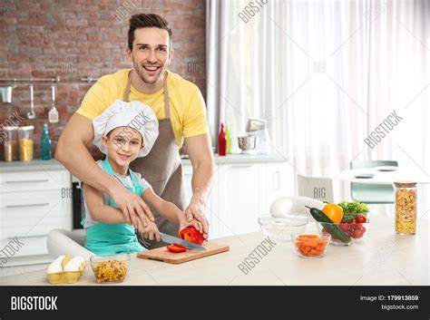 Dad Son Cooking Home Image & Photo (Free Trial) | Bigstock