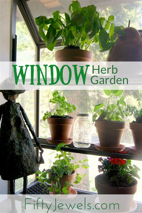 Window_Herb_Garden_FiftyJewels.com | Window herb garden, Indoor vegetable gardening, Herb garden