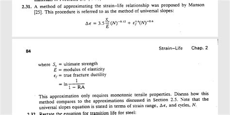 The problem is from Fundamentals Of Metal Fatigue | Chegg.com