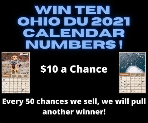 Win 10 Ohio Ducks Unlimited 2020 Calendar: Sun, Dec 13, 2020