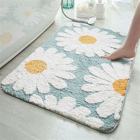 Fluffy Daisy Bathroom Mat - Unicun