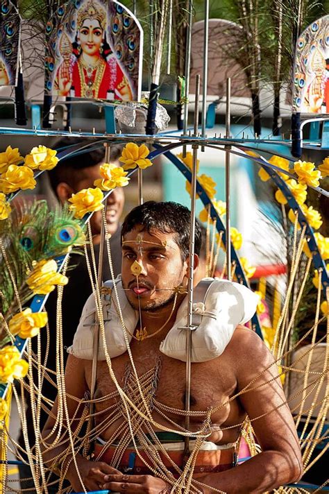 A Devotee Carrying A Kavadi During Thaipusam Festival In Singaporeeditorial Image For Usa Photo ...