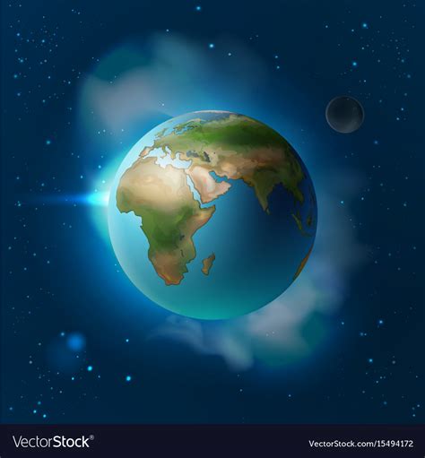 Blue planet earth Royalty Free Vector Image - VectorStock