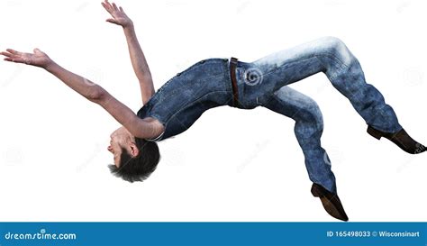 Man Falling, Floating, Flying, Isolated Stock Image - Illustration of falling, file: 165498033