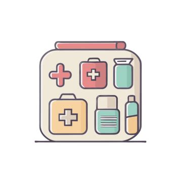 Medical Kit On A Grey Background Vector, A Lineal Icon Depicting Medical Supplies On White ...