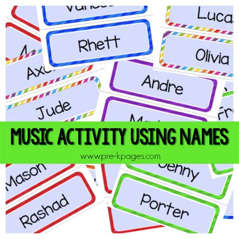 Music Activity Using Names - Pre-K Pages