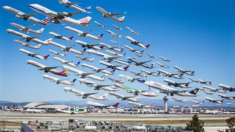 Photographer's stunning portraits of planes flying out of international airports | Daily Mail Online