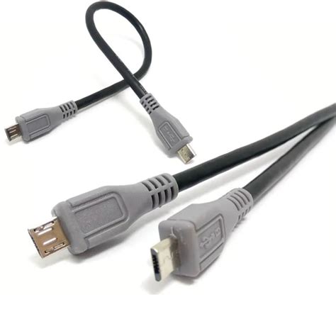 1pcs Micro USB Type B Male To Micro B Male 5 Pin Converter OTG Adapter Lead Data Cable 20cm ...