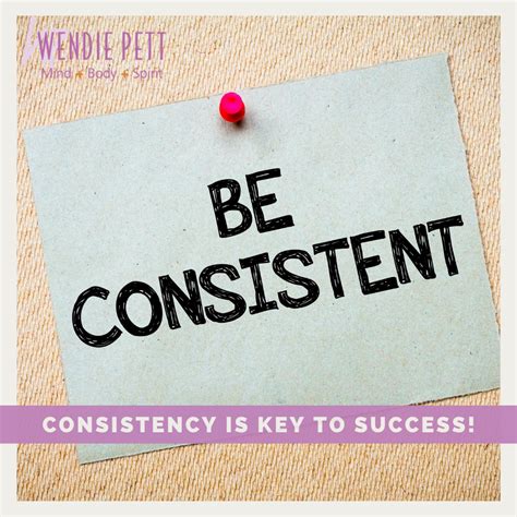 Consistency is Key to Success! - Wendie Pett