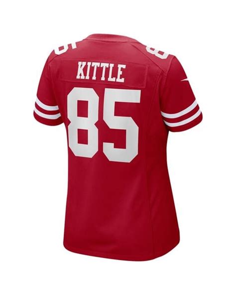 Nike Satin George Kittle 49ers 75th Anniversary Game Jersey in Scarlet ...