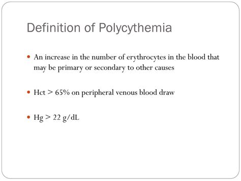 PPT - Polycythemia of the Newborn PowerPoint Presentation, free download - ID:4033992