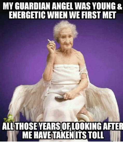 All those years taking care of me Angel Meme | Old age humor, Angel memes, Senior humor