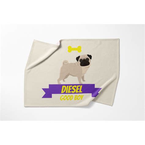 Personalized Pug Blanket