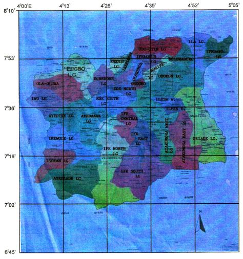 Local Government Map of Osun State. | Download Scientific Diagram