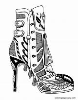 Shoe Coloring Pages To Print  Free Printable sketch template