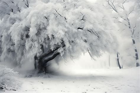 Premium AI Image | Natures blizzard art snow storm photos