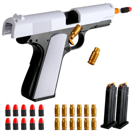 Buy Soft Bullet Pistol Toy with Shell Ejection Magazine Toy Foam Blaster for Kids Online at ...