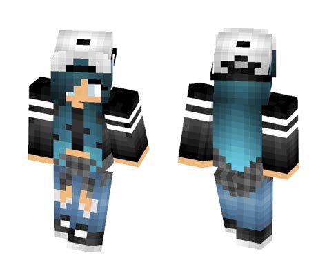 Download girl blue hair Minecraft Skin for Free. SuperMinecraftSkins