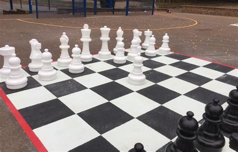 Giant Chess Set and Playground Chessboard Marking in London