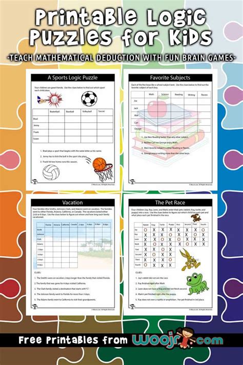 Printable Logic Puzzles for Kids | Woo! Jr. Kids Activities