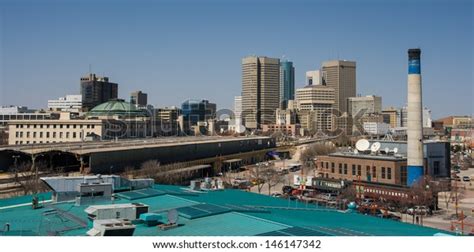 Winnipeg Skyline Winter Manitoba Canada Stock Photo (Edit Now) 146147342