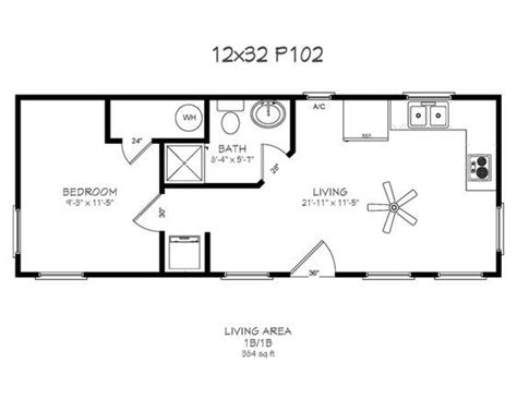 Image result for 12 x 32 floor plans | Cabin floor plans, Small house floor plans, Tiny house layout