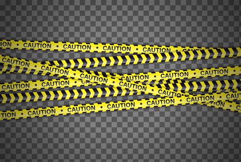 Caution tape seamless tape strip yellow and black 7525833 Vector Art at ...