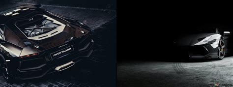 Lamborghini dark dual hd monitor 4K wallpaper download