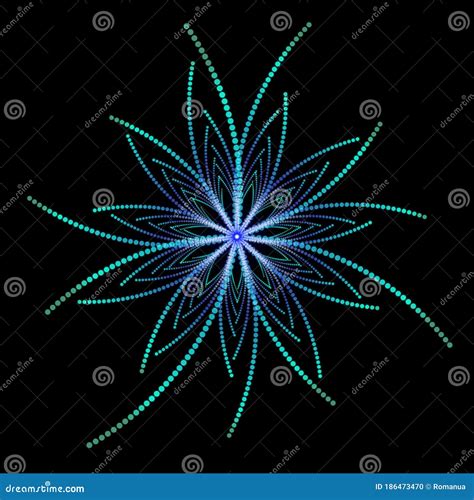 Blue Abstract Shape on Black Background, Isolated Stock Illustration - Illustration of modern ...