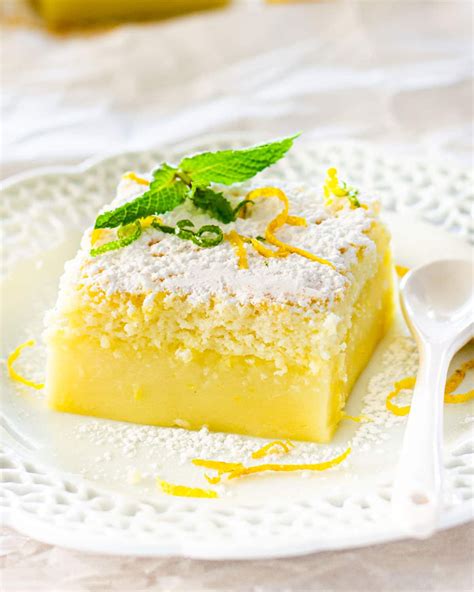 Lemon Magic Cake - one simple batter that turns into a 3 layer cake. Simply magical. The popul ...