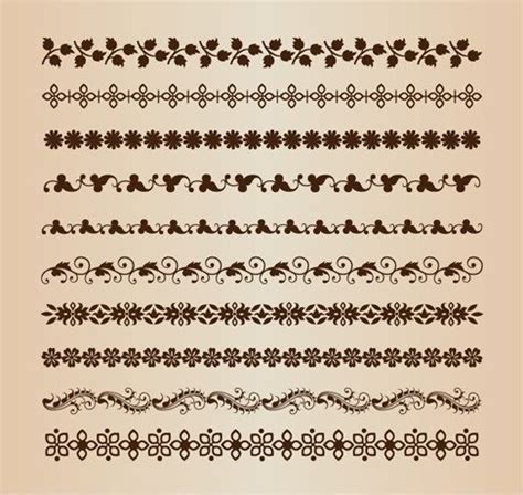 Retro Border Vector Set Free Vector Download | FreeImages