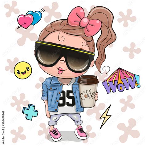 Cool Girl Clipart