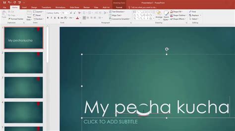 Making a Pecha Kucha on PC with PowerPoint - YouTube