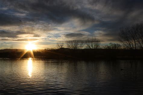 Sun Setting Over Lake Picture | Free Photograph | Photos Public Domain