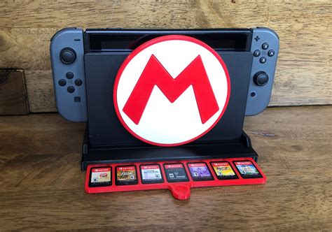 Nintendo Switch Game Holder Mario Dock Stand Red Tray | Etsy